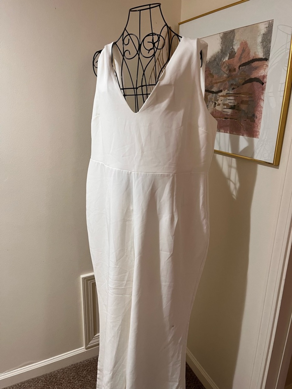 Ivory sleeveless pantsuit — NWT
